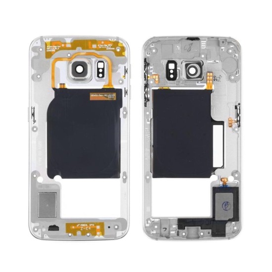 MIDDLE FRAME SAMSUNG GALAXY S6 EDGE/G925 WHITE/SILVER